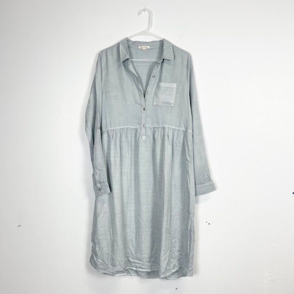 Size large blue shirtdress